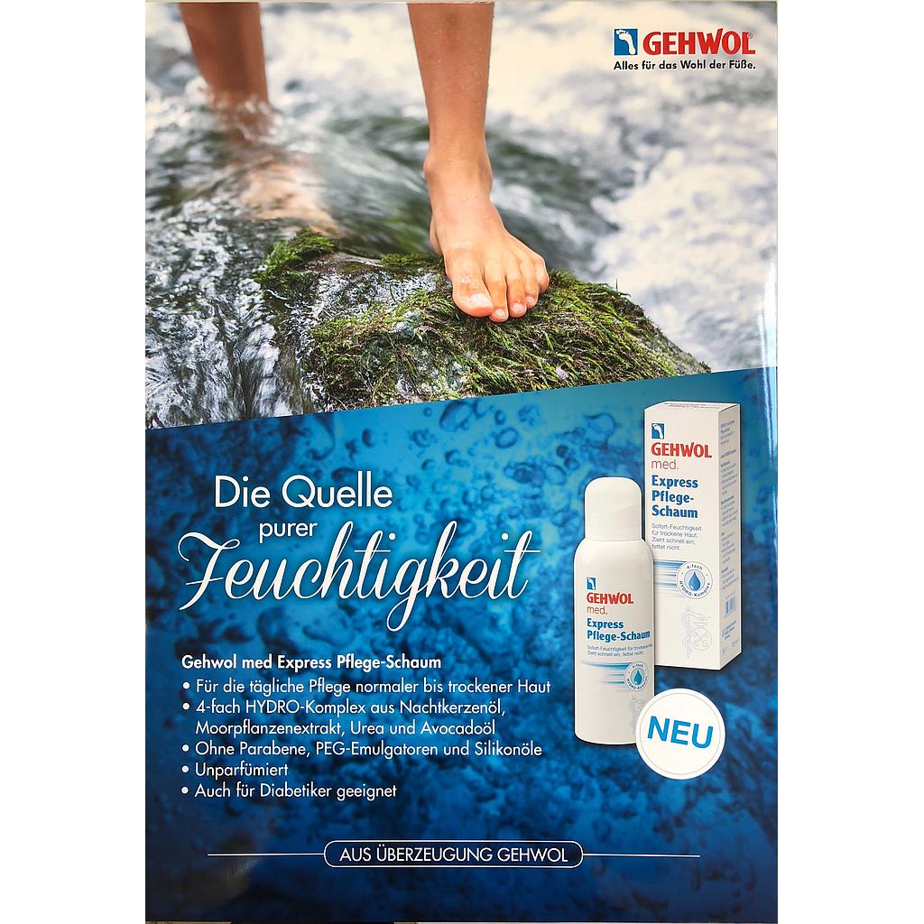 GEHWOL med® Plakat 'Express Pflege-Schaum', Format DIN A2 - 42 x 60 cm