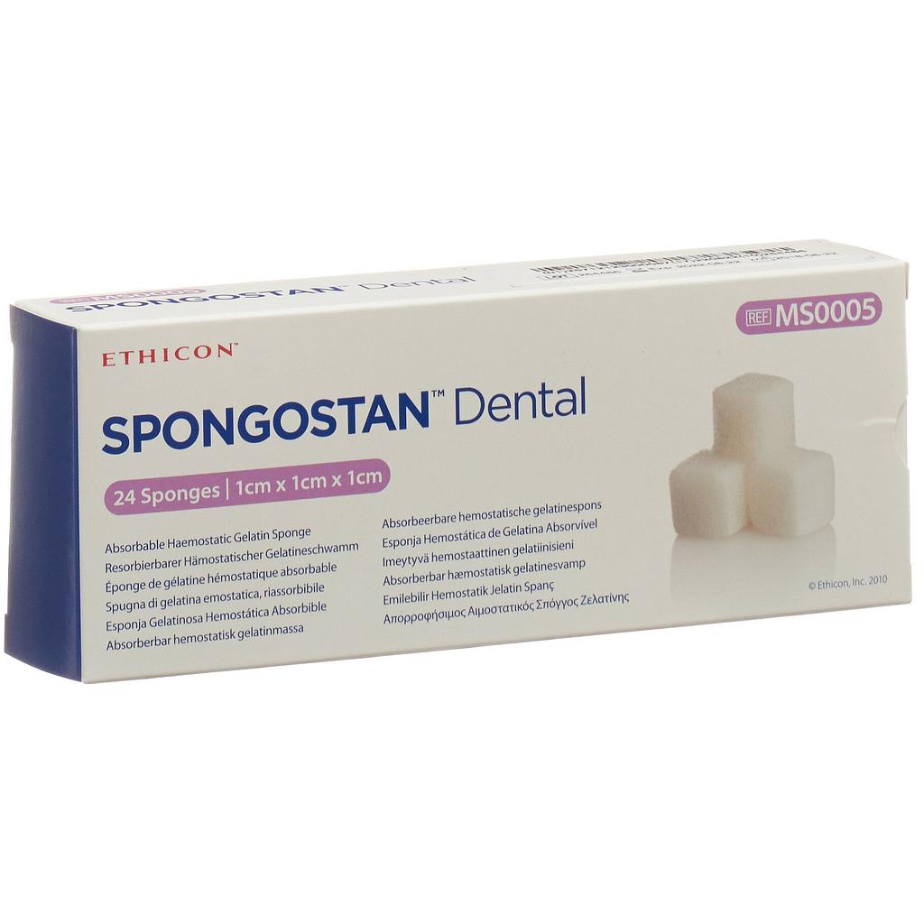 Spongostan™ Dental von Ethicon™, Resorbierbarer Hämostatischer Gelatineschwamm, 10x10x10 mm, 24 Stück