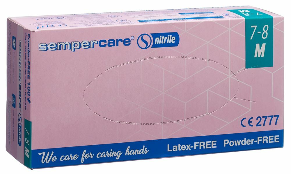 Sempercare® nitrile Handschuhe ozeanblau, Der altbekannte robuste und beständige Nitrilhandschuh, puderfrei, 100 Stück