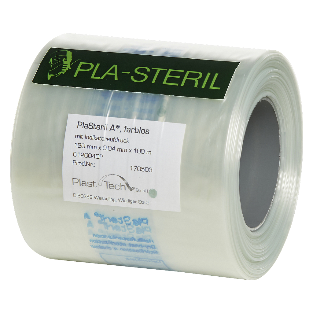 Sterilverpackung / Sterilfolie für Heissluftsterilisatoren, PlaSteril A, Rolle 12 cm x 100 m