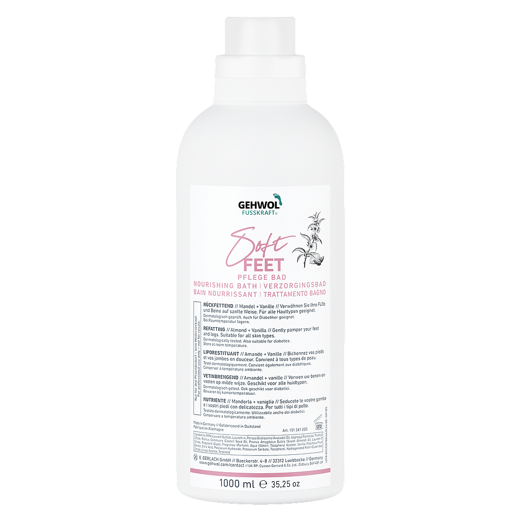 GEHWOL FUSSKRAFT® Soft Feet Pflegebad, D/GB/F/NL/I , 1000 ml