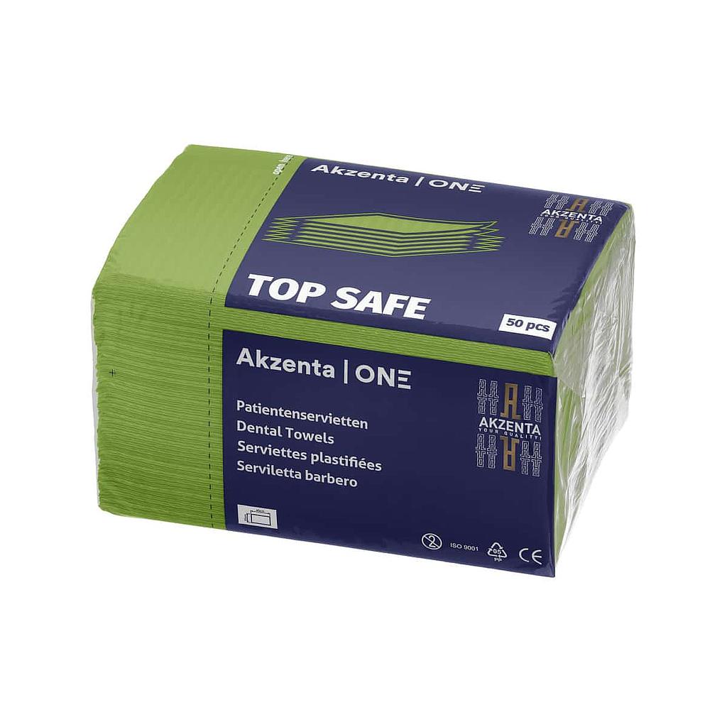 Akzenta® Top Safe Patientenservietten 33 x 45 cm, fresh green, 3-lagig, Pack à 50 Stück