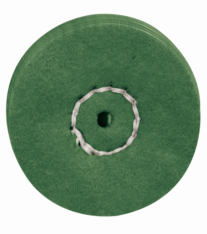 Busch Schwabbelscheibe 9544M, 220, grün, aus imprägnierter Baumwolle zur Vorpolitur, 6 Stück