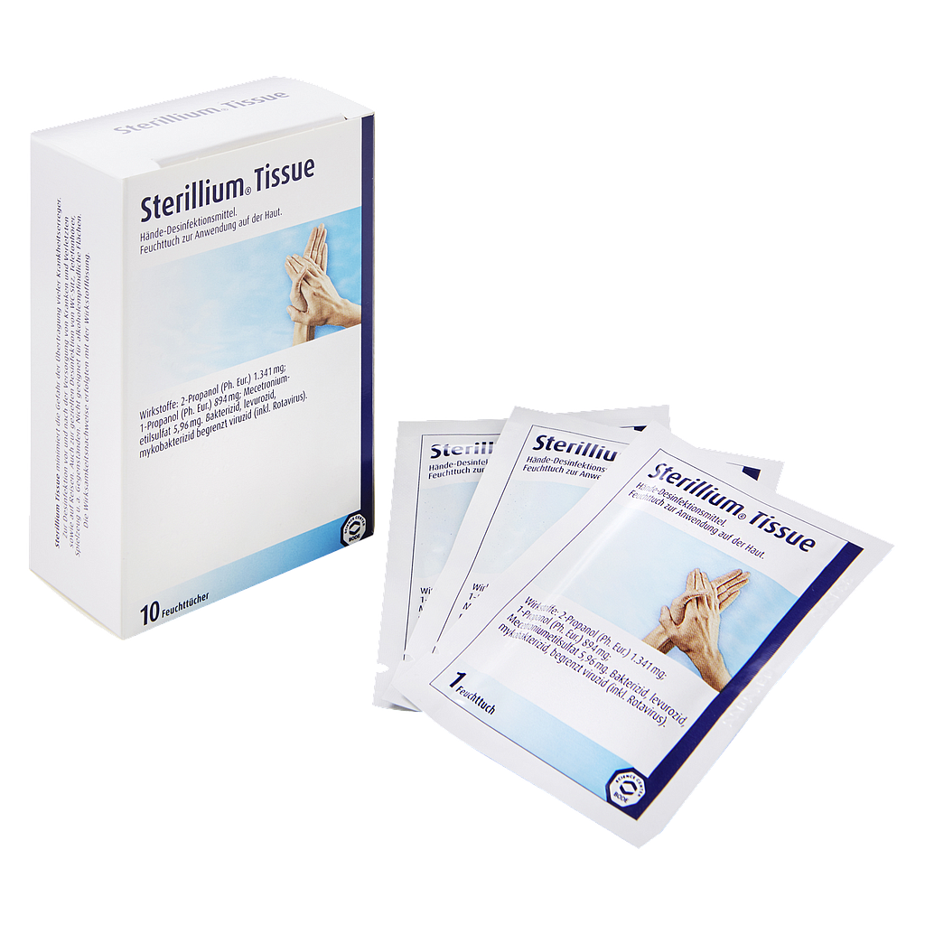 Sterillium® Desinfektionstuch (Packung à 10 Stück)