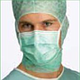 Mölnlycke OP-Mund- und Nasenschutzmaske mit Bindebändern, grün,  50 Stück